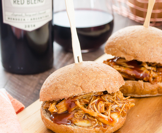BBQ Pulled Chicken Smoked Mozzarella Sliders and Crios Wines