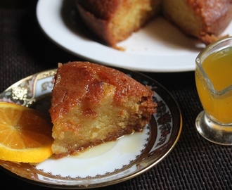 Eggless Orange Syrup Cake Recipe