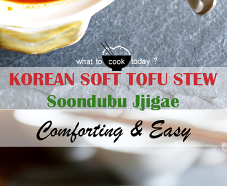 Korean soft tofu with kimchi stew (Soondubu Jjigae)