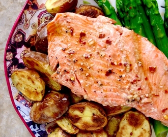 30-Minute Meal // Chili Maple Trout with Potatoes & Asparagus