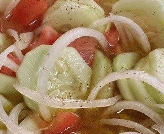 Cucumber, Onion, and Tomato Salad!