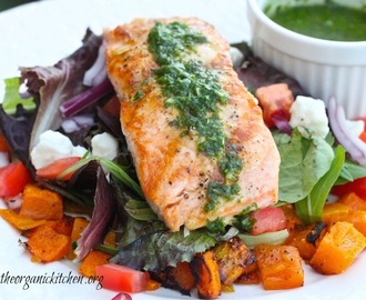 Salmon Salad with Basil Vinaigrette