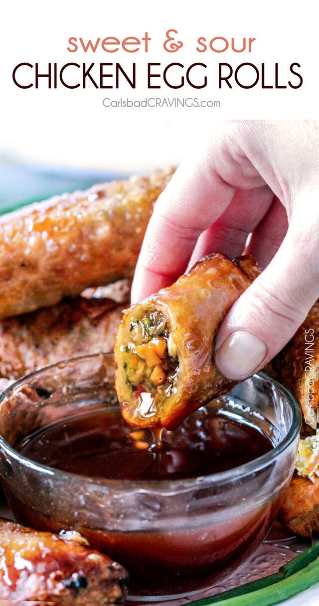 Sweet and Sour Chicken Egg Rolls
