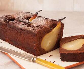 Sunken Pear and Chocolate Cake