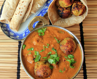 sweet potato kofta curry - Side dish for rice / roti - Healthy side dish recipe