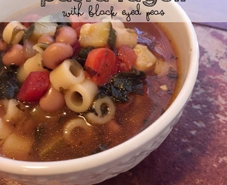 A Lucky Recipe To Bring You Fortune In 2016!  Easy Pasta Fagoli (Pasta Fazool) with Black Eyed Peas