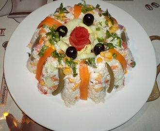 Salade de riz à la macédoine de légumes