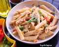 White Sauce Pasta |  Creamy Penne Pasta with Vegetables