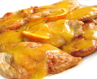 Filetes de Pechuga de Pollo con Salsa de Naranja