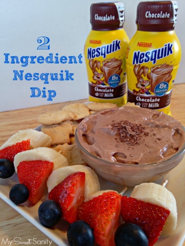 Kid Friendly Snack Idea – Two Ingredient Nesquik Fruit Dip