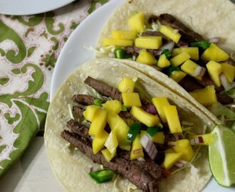 Sweet & Spicy Beef Tacos #SundaySupper