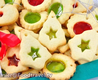 คุกกี้กระจกสี Stained Glass Cookie (Christmas Desserts)
