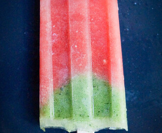 Wassermelonen Eis am Stiel vegan