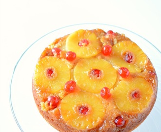 Pineapple Upside Down Cake | Eggless Pineapple Upside Down Cake
