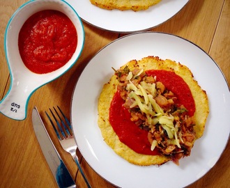 Mexican style beans, enchilada sauce and cauliflower tortillas: this isn’t just food, this is healthy, homemade food!