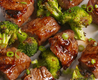 Beef & Broccoli Kebabs