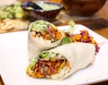 Grilled Halloumi Fajitas with Yellow Pepper Slaw, Spicy Beans and Avocado Mayonnaise