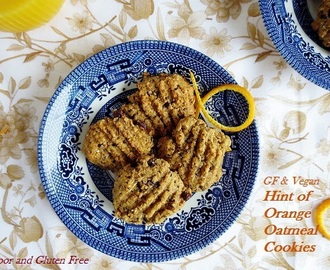Gluten Free & Vegan Hint of Orange Oatmeal Cookies (+MeatlessMonday)