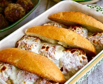Cheesy Italian Meatball Sandwich #SundaySupper