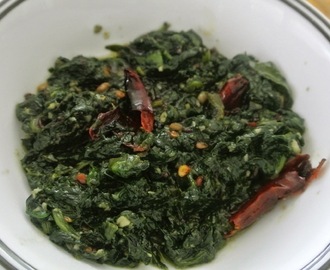 Keerai Poriyal (Spinach Poriyal)/Side dish recipes