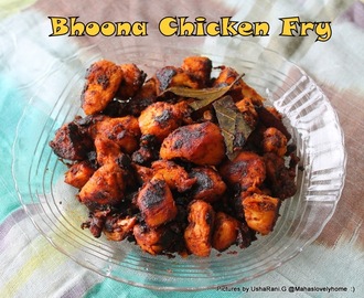 Bhoona Chicken Fry | Chicken bhuna fry | Quick and easy South indian style chicken stri fry