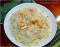 Fettuccini and Prawns with Roasted Garlic Cream Sauce