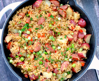 One Pan Dirty Rice Skillet