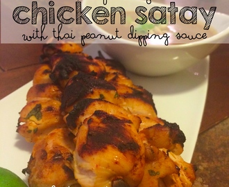 Your Kids Will Go Crazy For These Easy Grilled Chicken Skewers | Easy Kid-Friendly Chicken Satay with Thai Peanut Dipping Sauce Recipe