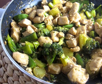 Chicken, Broccoli and Snap Peas Stir Fry