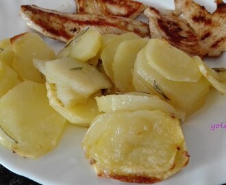Patatas para guarnición en microondas ( rápido y fácil)