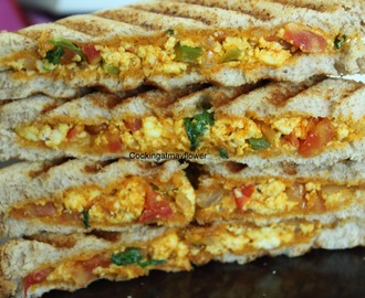 Paneer bhurji sandwich / Video recipe