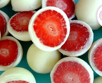 Receta de bombones helados de fresa y yogurt | Helado fácil y rápido