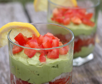 Mexicali Smooth Guacamole in Glasses with Tomatoes