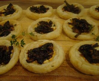 Caramelised Onion and Goats Cheese Tarts