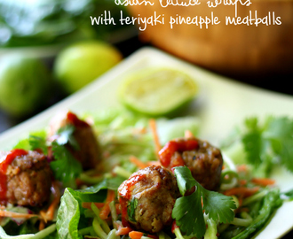 {AD} Asian Lettuce Wraps with Teriyaki Pineapple Meatballs