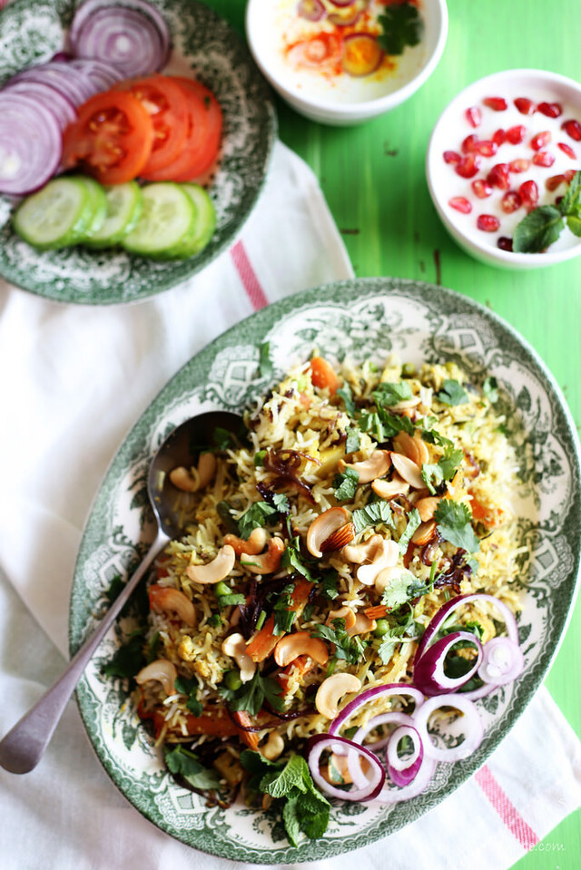 Hyderabadi Vegetable Dum Biryani Recipe | How to make Veg Biryani