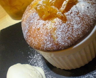 Lemon Cakes with Candied Lemon and Gin Syrup