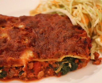 Foodprep del 3: Proteinrik vegetarisk lasagne med keso och spenat
