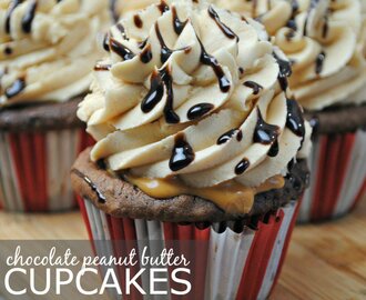 Chocolate Peanut Butter Cupcakes Recipe!