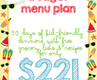 Jump For Joy with June’s Menu Plan!  30 Days of Kid-Friendly Dinners for $221!