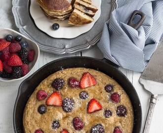 Baked Coconut Flour Berry Skillet Pancake