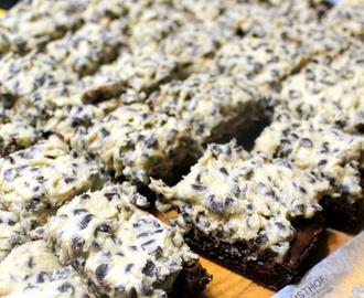 Cookie Dough Brownies - 52 Cakes and Pies, Catering Recipes and Church PotLuck Desserts