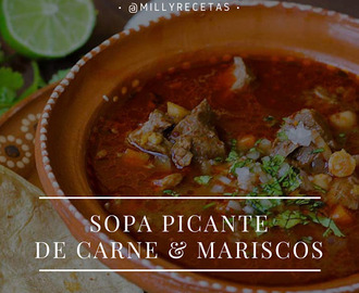 Sopa Picante de Carne y Mariscos (Hot Spice Soup)