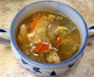 中華風卵と野菜のスープ(Chinese Style Egg and Veggie Soup)