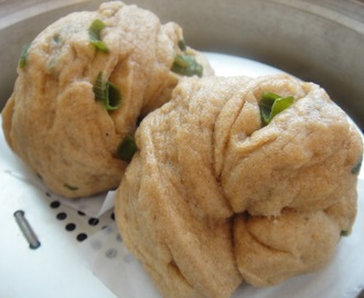 Whole Wheat Gluten Free Scallions Steamed Buns 全麥蔥花卷