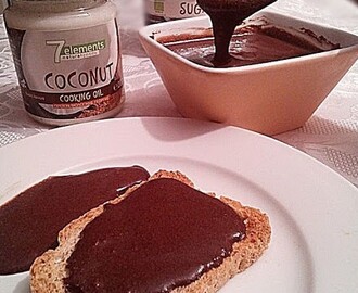 Σοκολατένιο άλειμμα με λάδι και ζάχαρη καρύδας, από την Μαρία Κούρτη την 7elements και το syntagesgiadiabitikoys.blogspot.gr!