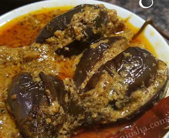 Bharli Vangi |A Maharashtrian eggplant stuffed recipe