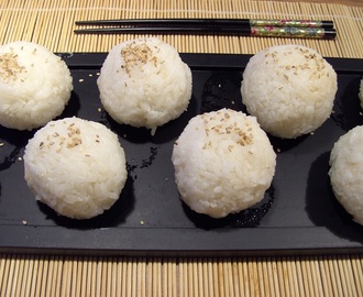 Rice Balls with Spring Onions and Smoked Salmon