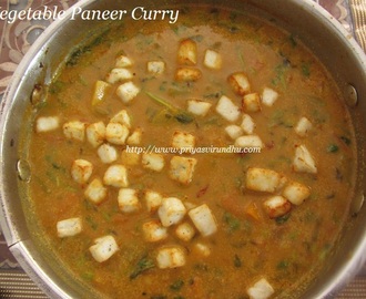 Mixed Vegetable Paneer Curry/Paneer and Mixed Vegetable Curry