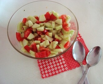 Salade fraicheur au concombre et tomates